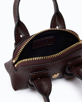 Nano Escape Bag accessory in leather - Dark Red | Pinko