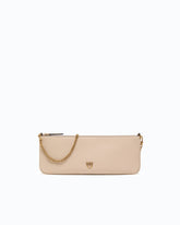 New Horizontal Flat leather handbag - Beige | Pinko