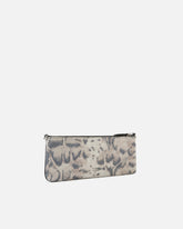New Horizontal medium shoulder clutch in python-print suede - | Pinko