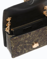 Mini Love Bag One Light fully rhinestoned crossbody bag with camouflage print - Military Green | Pinko
