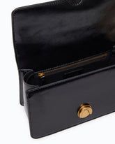 Sac à bandoulière Mini Love Bag One Light en cuir brillant à double bandoulière - Multicolore Noir-Blanc-Marron | Pinko
