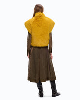 Cropped γιλέκο με όψη γούνας - | Pinko
