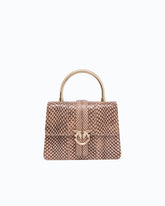 Handtasche Love Bag Top Handle aus Leder PINKO Galleria - Brown | Pinko