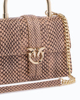 Handtasche Love Bag Top Handle aus Leder PINKO Galleria - Brown | Pinko
