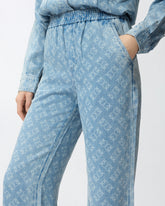 Hose in Denim mit Logo Love Birds - Blau | Pinko