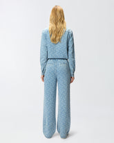 Pantaloni in denim con logo Love Birds - | Pinko