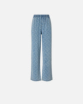 Pantalon en denim avec logo Love Birds - Bleu | Pinko