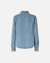 Camicia in denim con logo Love Birds - | Pinko