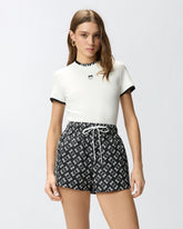 Camiseta con logotipo PINKO y Love Birds - Multicolor Negro-Blanco | Pinko