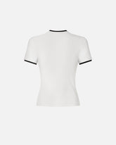 T-Shirt mit PINKO-Logo und Love Birds - Multicolor Schwarz-Weiß | Pinko