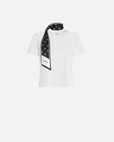 T-shirt with Love Birds logo scarf - Multicolor Black-White | Pinko