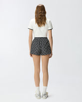 Shorts con logo Love Birds all over - Muticolor Nero-Bianco | Pinko