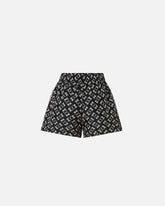 Shorts con logo Love Birds all over - Muticolor Nero-Bianco | Pinko