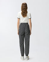Pantalon de sport avec logo Love Birds - Multicolor Noir-Blanc | Pinko