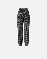Sportowe spodnie z logo Love Birds na całej powierzchni - Muticolor Nero-Bianco | Pinko