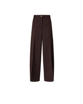 Barrel-fit trousers in wool-blend fabric - | Pinko