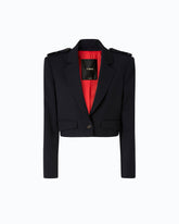 Cropped-Jacke mit Riegeln - | Pinko