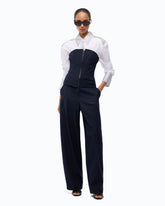 Bustier top with zip - Dark Blue | Pinko