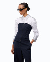 Bustier top with zip - Dark Blue | Pinko