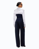 Bustier top with zip - Dark Blue | Pinko