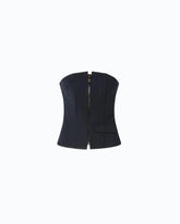 Bustier top with zip - Dark Blue | Pinko