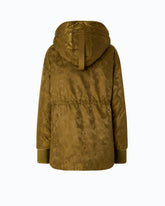 Doudoune en satin technique à motif camouflage - Vert | Pinko