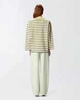 Striped top with PINKO embroidery - | Pinko