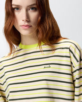 Striped top with PINKO embroidery - | Pinko