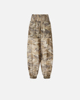 Camouflage balloon-fit trousers with high waist - | Pinko