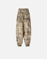 Camouflage balloon-fit trousers with high waist - | Pinko
