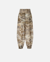 Camouflage balloon-fit trousers with high waist - | Pinko