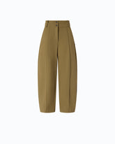 Barrel-fit trousers with belt - Green | Pinko