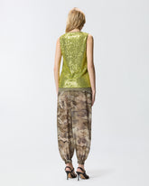 Fully sequinned vest top - Cedar Yellow | Pinko