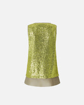 Fully sequinned vest top - Cedar Yellow | Pinko