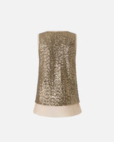 Fully sequinned vest top - Green | Pinko