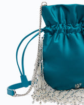 Petite pochette à bandoulière en satin à franges PINKO Galleria - | Pinko