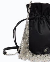 Petite pochette à bandoulière en satin à franges PINKO Galleria - | Pinko