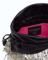 Petite pochette à bandoulière en satin à franges PINKO Galleria - | Pinko