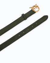 Suede belt with Love Birds buckle, 2 cm - | Pinko