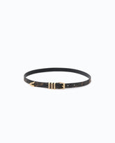 Cinturón de 1,7 cm de ante de camuflaje con strass - Verde militar | Pinko