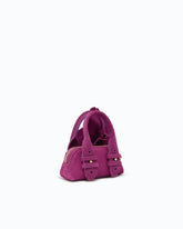 Nano Escape Bag de ante con flor - Rosa | Pinko