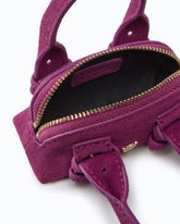 Nano Escape Bag de ante con flor - Rosa | Pinko