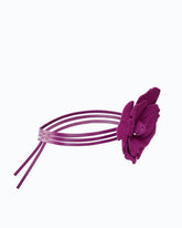 Cintura con fiore in suede 15 cm - Rosa | Pinko