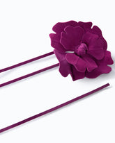 Cintura con fiore in suede 15 cm - Rosa | Pinko