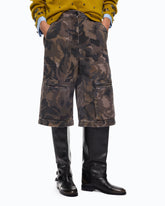 Bermuda en coton à motif camouflage floral - | Pinko