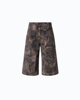 Bermuda en coton à motif camouflage floral - | Pinko