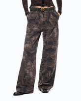 Pantalon en coton à motif camouflage floral - | Pinko