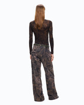 Pantalon en coton à motif camouflage floral - | Pinko