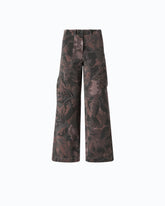 Pantalon en coton à motif camouflage floral - | Pinko