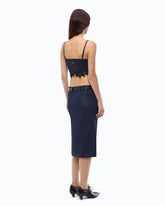 Bralette in Strick mit Spitze - Dunkelblau | Pinko